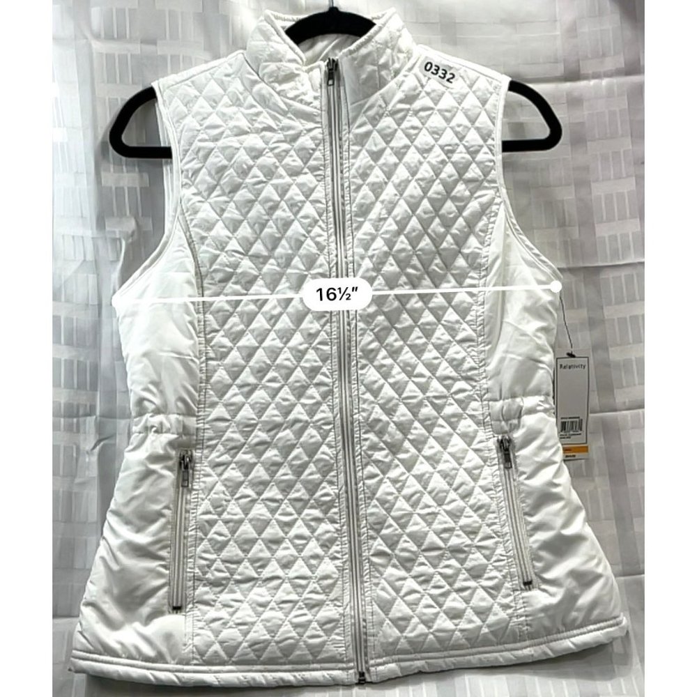 RELATIVITY OUTWEAR, Women VEST, sleeveLESS, SIZE S, COLOR WHITE - Picture 5 of 11